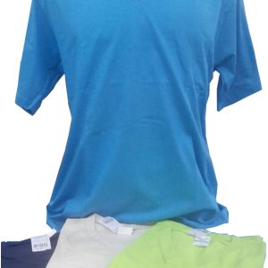 Camiseta manga curta gola V - DIVERSAS CORES – malha 100% alg fio 30/1 penteado – Tamanhos Diversos
